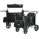 XC+ EVO - Luxury Comfort Stroller Wagon Foldable 4 Passenger with Adjustable Canopy Black