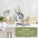 Simply Cook 20pc Ceramic Nonstick Cookware Set - Beige