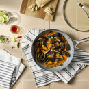 12" Nonstick Ceramic Coated Aluminum Frypan with Cover Dark Gray - ™