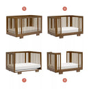 Yuzu 8 in 1 Convertible Crib with All Stages Conversion Kits - Natural Walnut