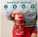 14oz Plastic Hydrate Kids Water Bottle with Straw Lid - Berry Sweet