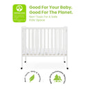 Portable Folding Mini Crib - Bianca White