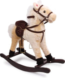 Plush Rocking Horse - Soft Fur and Solid Wood