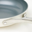 10" Nonstick Ceramic Coated Aluminum Fry Pan - Cream