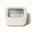 4.4 Cup Small Ceramic Coated Glass Food Storage Container Cream - Cream