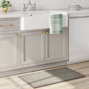 34" x 20" Textured Pet Kitchen Rug Gray