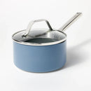 Nonstick Ceramic-Coated Aluminum Sauce Pan - Blue