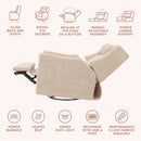 Kiwi Deluxe Power Recliner and Swivel Glider with Heat and Massage - Chai Shearling