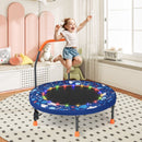 Mini Trampoline Folding Small Rebounder for Kids With Lights-Navy