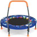 Mini Trampoline Folding Small Rebounder for Kids With Lights-Navy