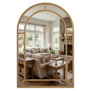 36 X 24 Inch Decorative Mirror With Beaded Frame for Living Room-Gold