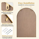 36 X 24 Inch Decorative Mirror With Beaded Frame for Living Room-Gold