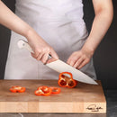 Adams Series 1027273 German Steel Forged 15-Piece Knife Block Set, White