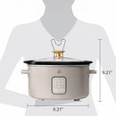 4Qt Slow Cooker with Touch-Activated Display - Taupe