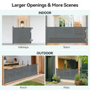 118" Retractable Baby Gates Extra Wide - Gray
