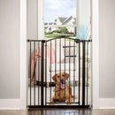 Extra Tall Arched Décor Walk Thru Baby Gate - Brown