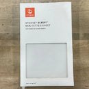 Stokke Sleepi Mini Fitted Sheet, White - Soft Sheets for Sweet Dreams - Made for The Oval Sleepi Mini Mattress - Safe, Stylish