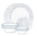 Botanical Striped Dinnerware Set - Blue
