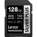 Lexar 128GB Professional SILVER PLUS UHS-I SDXC Memory Card
