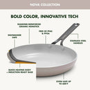 Nova 7pc Ceramic Nonstick Aluminum Cookware Set