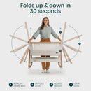 CoZee Air Bedside Crib - Scandinavian Walnut/Ecru
