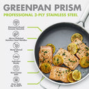 Prism 5qt Hybrid Stainless Steel and Ceramic Nonstick Saute Pan with Lid