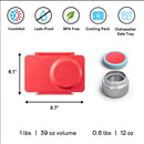 UP Bento Box with Thermos Food Jar 2 Compartments and Ice Pack- Cherry