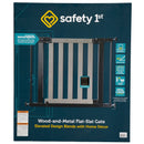 Wood-and-Metal Flat Slat Gate - Grey