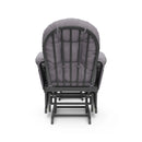 Hoop Glider Nursery Rocking Chair and Ottoman - Gray Frame/Slate Gray Swirl Fabric