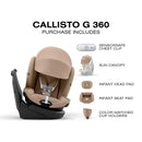 Rotating All-in-One Car Seat - Almond Beige