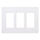Lutron Claro White 3 gang Plastic Decorator Wall Plate 1 pk