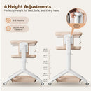 Rocking Bassinet with Anti-Reflux Incline - Portable Bedside Sleeper