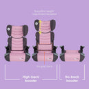 Protect 2-In-1 Folding Booster Car Seat - Dash Rose