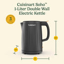 Cuisinart Soho 1-Liter Plastic Electric Kettle - Black