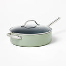 5qt Nonstick Ceramic Coated Aluminum Saute Pan Sage Green - ™
