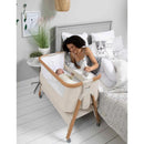 CoZee Air Bedside Crib - Scandinavian Walnut/Ecru