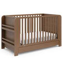 Convertible 4-in-1 Bookshelf Crib with Drawer - Hazelnut