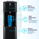 Bottom Load Hot and Cold Water Dispenser - Black