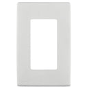 Leviton White 1 gang Plastic Decorator Screwless Wall Plate 1 pk