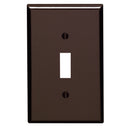 Leviton Brown 1 gang Plastic Toggle Wall Plate 1 pk
