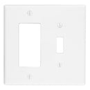 Leviton White 2 gang Thermoplastic Nylon Decorator/Toggle Wall Plate 1 pk