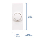 Heath Zenith White Plastic Wireless Pushbutton Doorbell