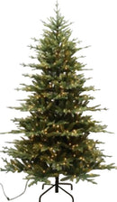 Santas Forest 61944 Pre-Lit Cascade Noble Fir Tree, 4 ft H, Nobel Fir Family, Mini Bulb, Multi/Clear Light