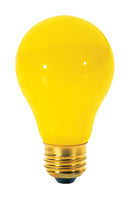 Satco 60 W A19 A-Line Incandescent Bulb E26 (Medium) Yellow 2 pk, Pack of 12