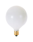 Satco 25 W G16.5 Decorative Incandescent Bulb E12 (Candelabra) Soft White 2 pk, Pack of 10