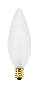 Satco 25 W BA9.5 Decorative Incandescent Bulb E12 (Candelabra) Soft White 2 pk, Pack of 10