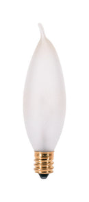 Satco 25 W CA9 Chandelier Incandescent Bulb E12 (Candelabra) Soft White 2 pk, Pack of 10