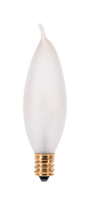 Satco 15 W CA9 Chandelier Incandescent Bulb E12 (Candelabra) Soft White 2 pk, Pack of 10