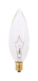 Satco 25 W BA9.5 Chandelier Incandescent Bulb E12 (Candelabra) Soft White 1 pk, Pack of 25