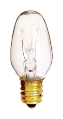 Satco 7 W C7 Nightlight Incandescent Bulb E12 (Candelabra) Soft White 2 pk, Pack of 20